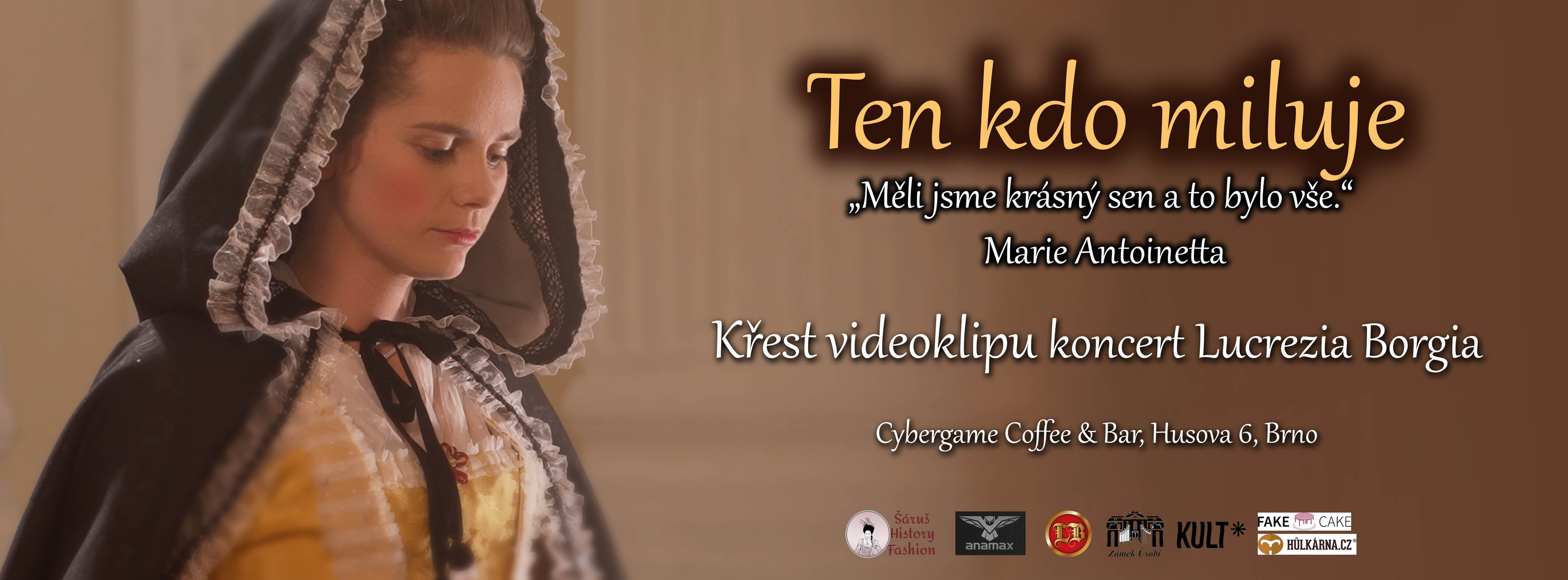 Teaser hudebního traileru Marie Antoinetta, Lucrezia Borgia, Šáruš History Fashion, magazín KULT* Brno