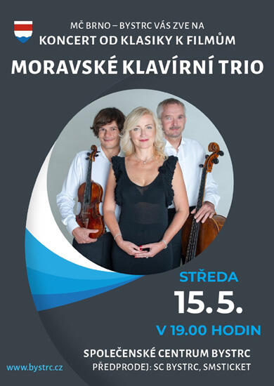 Hudba Moravské klavírní trio, Společenské centrum Bystrc. Magazín KULTINO* Brno