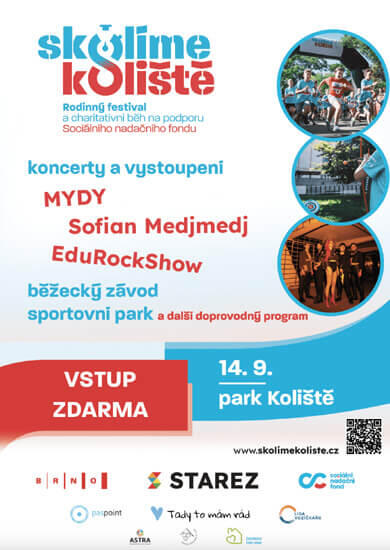 Festival Skolíme Koliště 2024, park Koliště Brno. Magazín KULTINO* Brno