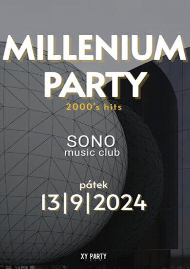 Hudba Millenium Party 2000's - VIP vstupenky, SONO Centrum. Magazín KULTINO* Brno