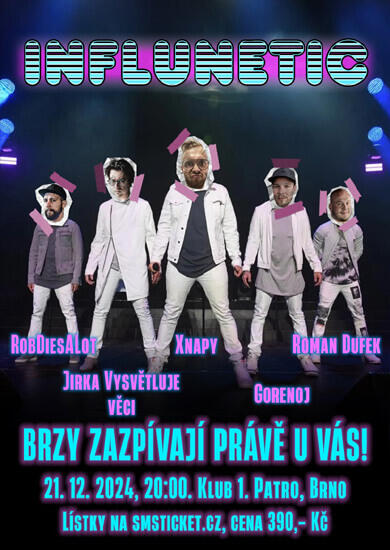 Hudba Vánoční večírek s Influnetic, První Patro Brno. Magazín KULTINO* Brno