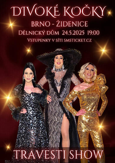 Akce Travesti Divoké kočky v Brně, Dělnický dům. Magazín KULTINO* Brno