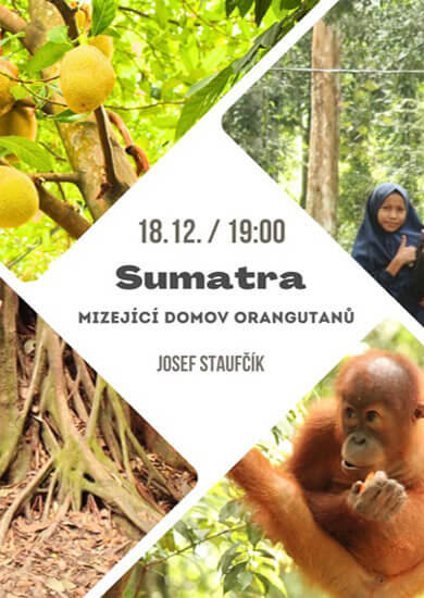 Přednáška Sumatra - neopakovatelná příroda, mizející domov orangutanů, Klub cestovatelů. Magazín KULTINO* Brno