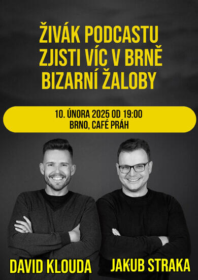 Přednáška Živák podcastu Zjisti víc v Brně, Café Práh. Magazín KULTINO* Brno