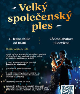 Akce Velký společenský ples 2025, ZŠ a MŠ Brno, Chalabalova 2. Magazín KULTINO* Brno