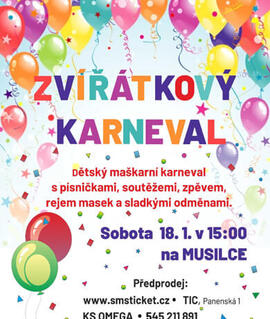 Akce Zvířátkový karneval, LD Musilka Brno. Magazín KULTINO* Brno