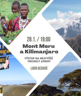 Přednáška Výstup na nejvyšší vrcholy Afriky – Mont Meru a Kilimanjaro, Klub cestovatelů Brno. Magazín KULTINO* Brno