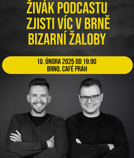 Přednáška Živák podcastu Zjisti víc v Brně, Café Práh. Magazín KULTINO* Brno