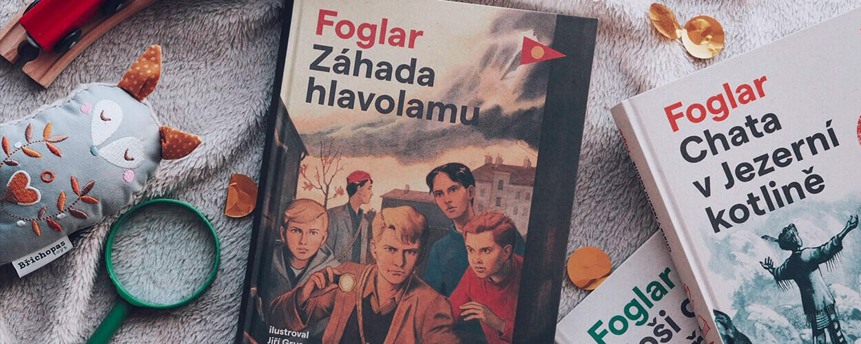 Záhada hlavolamu Jaroslava Foglara, nové vydání. ilustrace Jiří Grus, Albatros, Magazín KULT* Brno